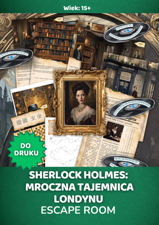 Sherlock Holmes Mroczna Tajemnica Londynu  gra do druku escape room.png