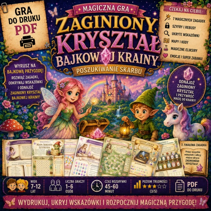 Zaginiony Kryształ Bajkowej Krainy – Magiczna Gra dla Dzieci _ 7 Zagadek _ Poszukiwanie Skarbu PDF.jpg