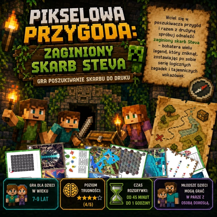 Pikselowa Przygoda_ Zaginiony Skarb Steva – Gra Poszukiwanie Skarbu do Druku (3).jpg